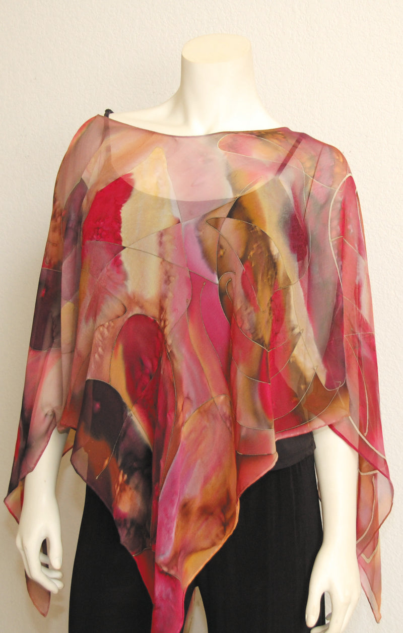 Abstract Poncho Scarf